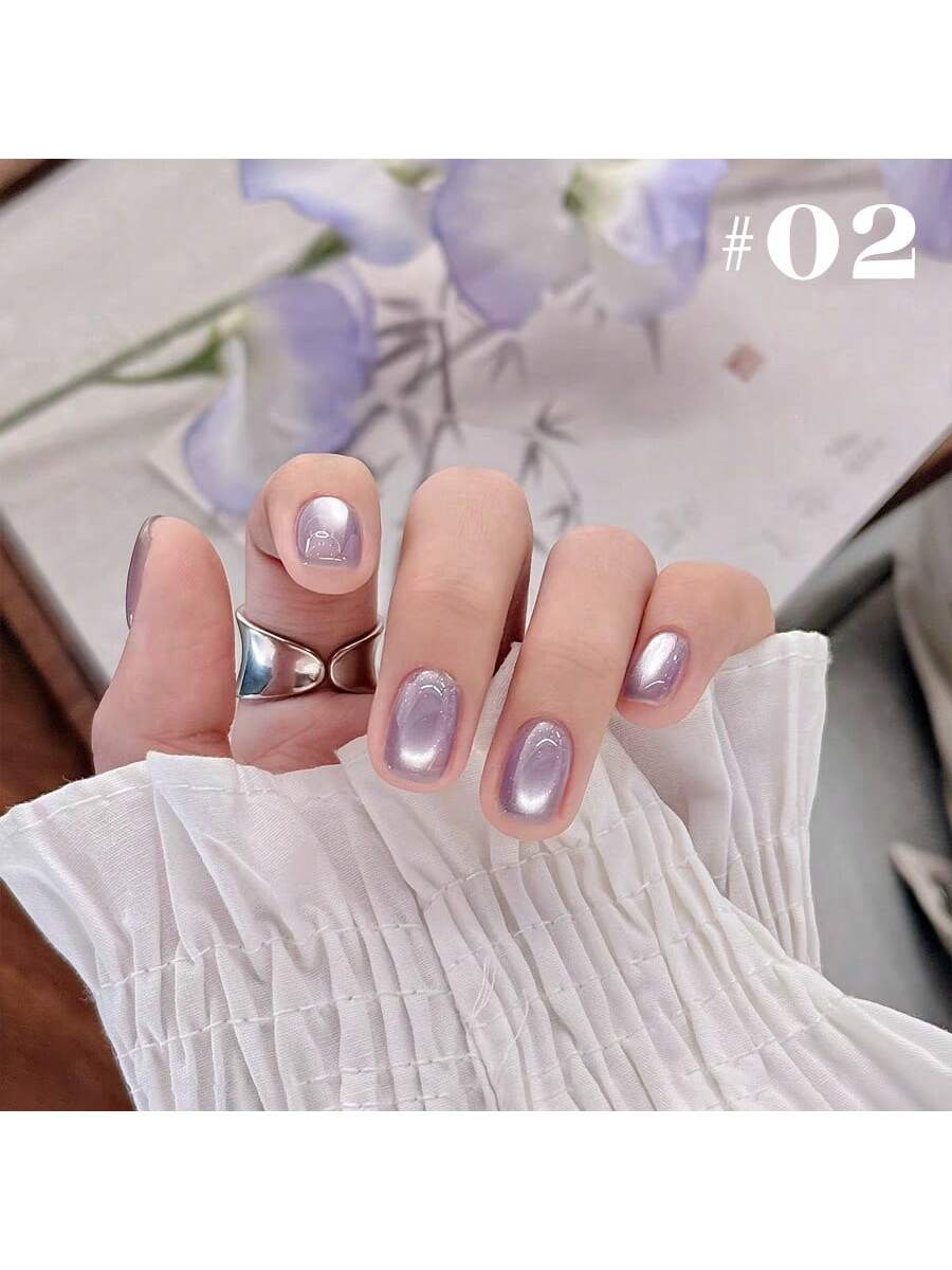 Nail Art Violet - 1-6pcs 6 Colors 15ML Purple Cat