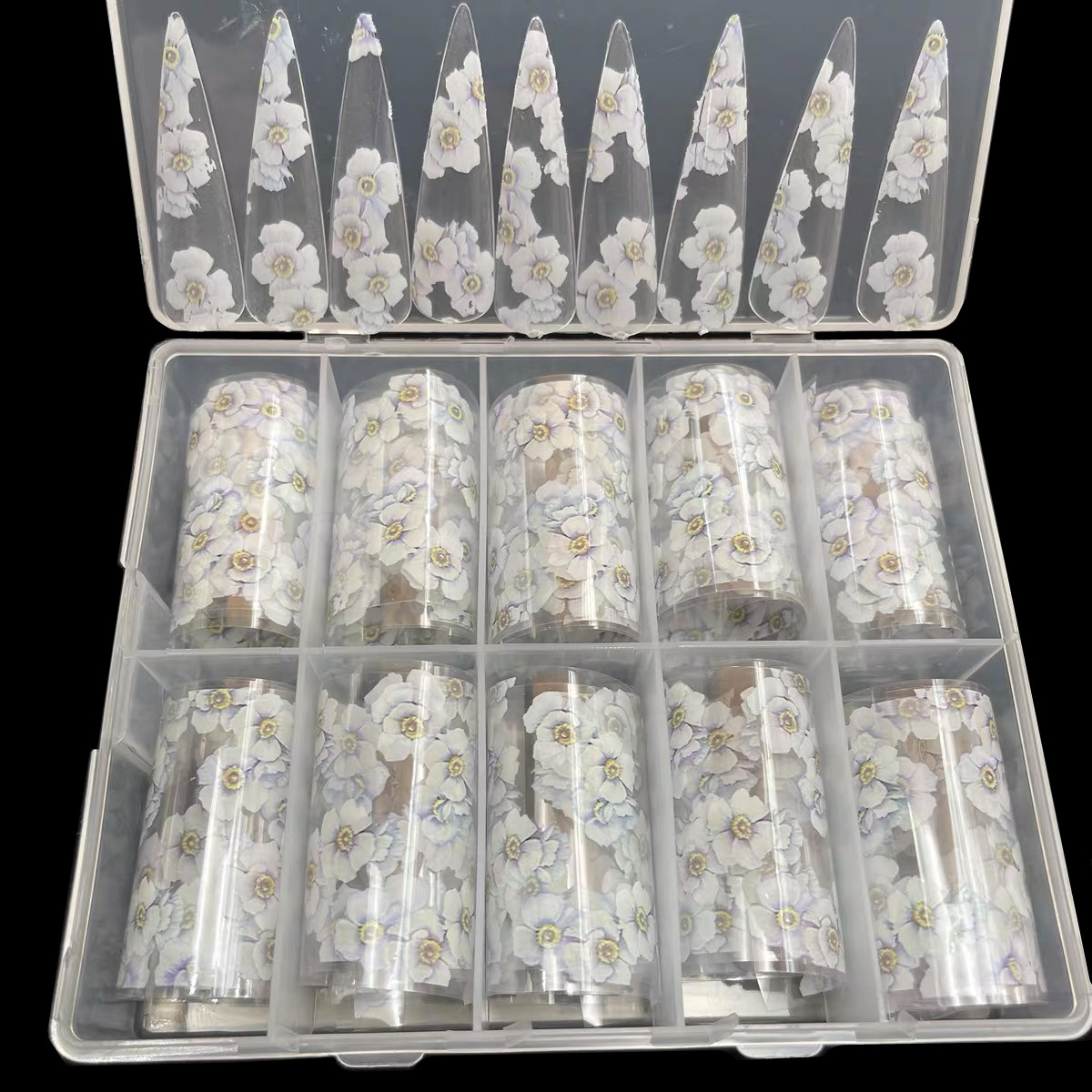 Nail Art Pinterest - 1 Box Multiflora Rose Nail Foils