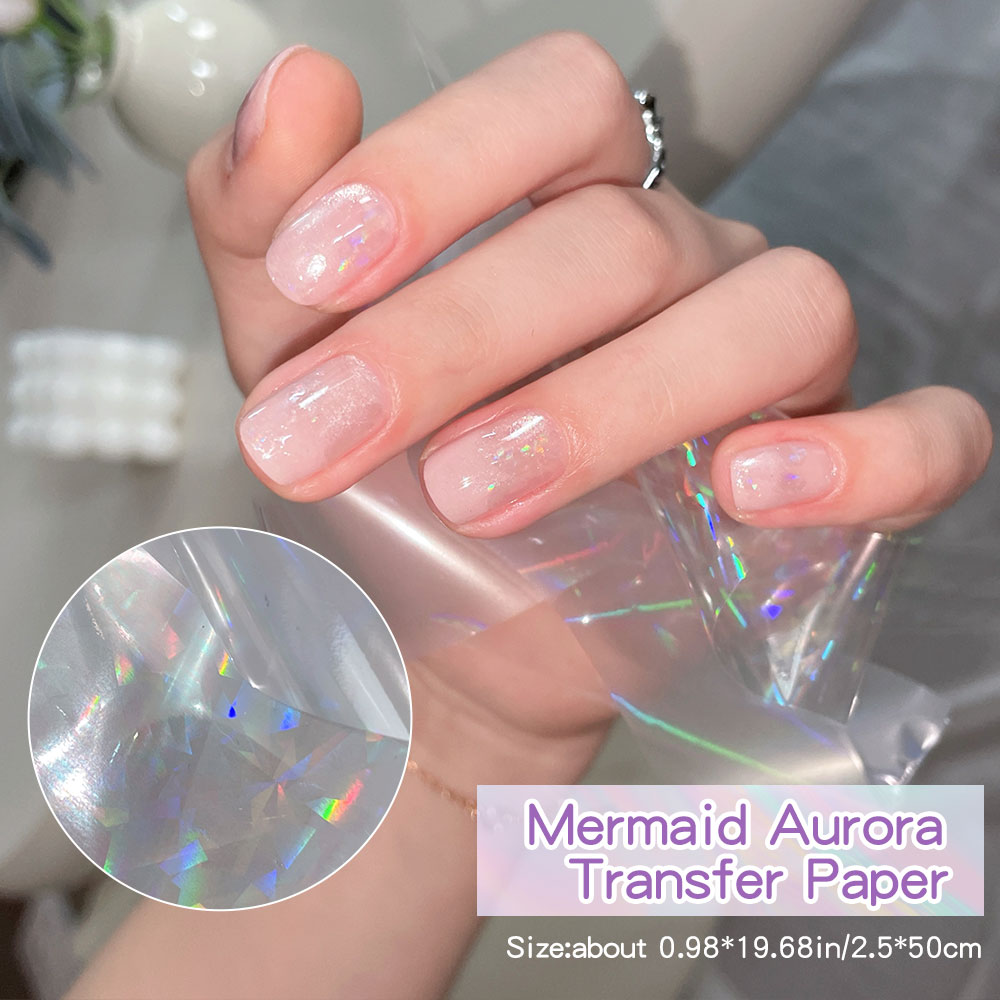 Nail Art Pinterest - 10 Rolls Iridescent Mermaid Aurora Nail