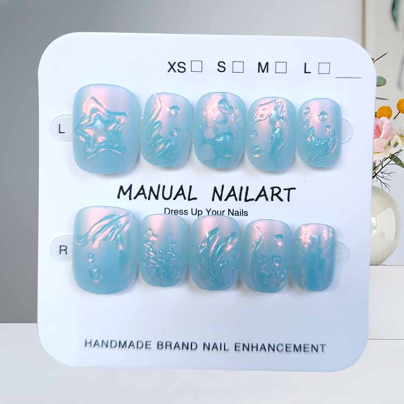10Pcs Ocean Secret Realm Blue  - огляд і ціна Nail Art Y2K