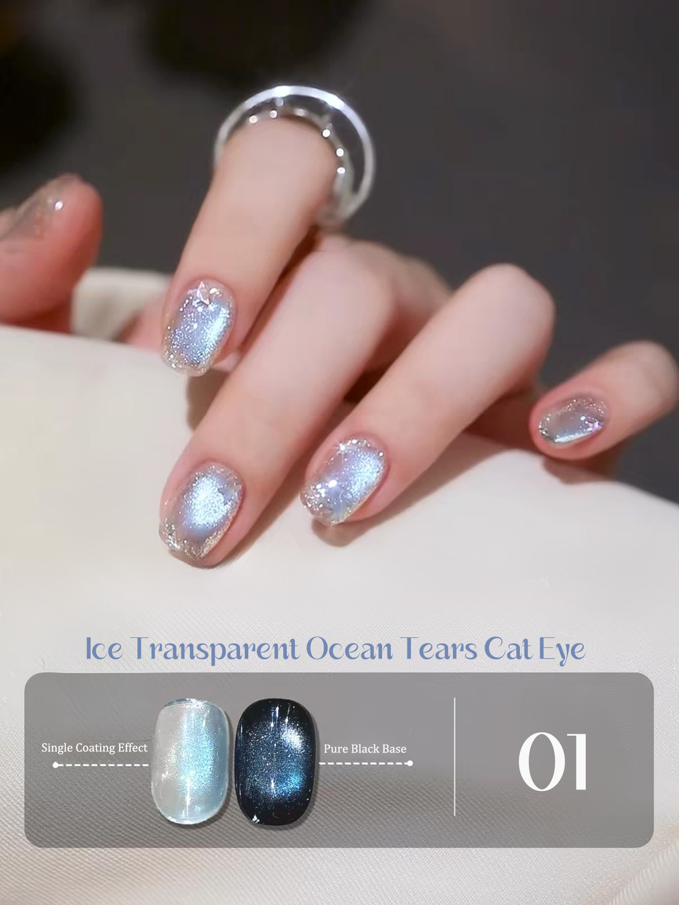 1pcs SHAKA Ice Penetrating Oce - огляд і ціна Nail Art Ice Blue