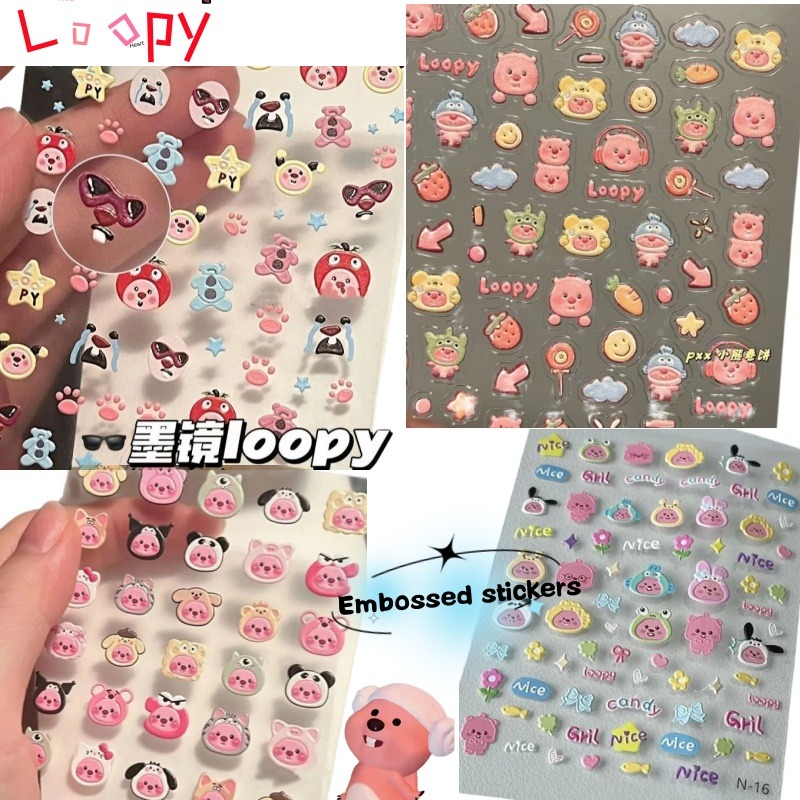 Loopy 3D embossed sticker, tra - огляд і ціна Nail Art Quotes