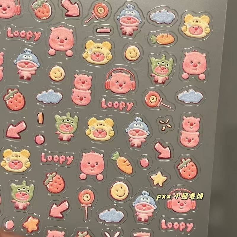 Loopy 3D embossed sticker, tra - огляд і ціна Nail Art Quotes