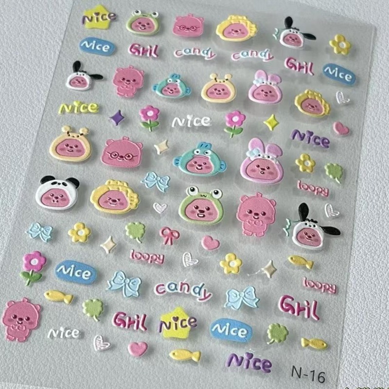 Loopy 3D embossed sticker, tra - огляд і ціна Nail Art Quotes