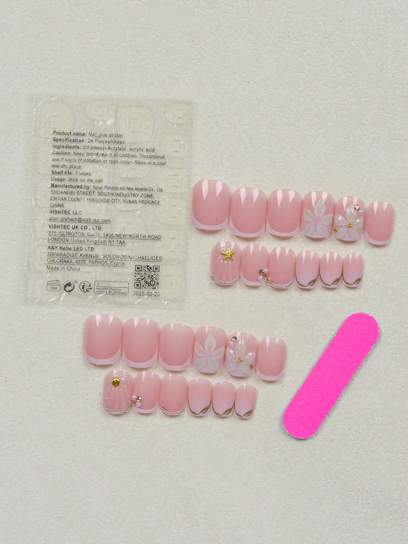 24pcs Short Square White Frenc - огляд і ціна Nail Art Y2K