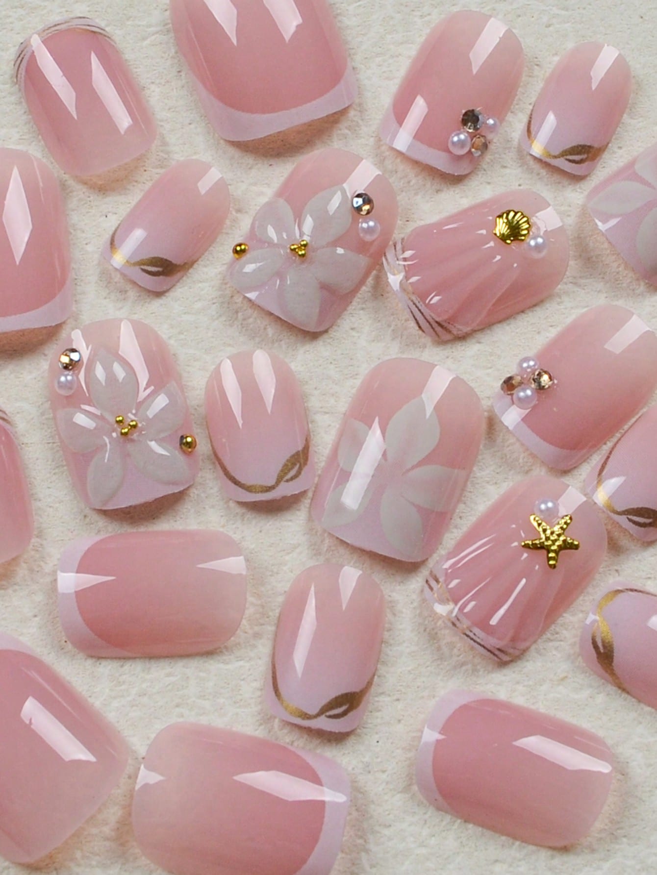 24pcs Short Square White Frenc - огляд і ціна Nail Art Y2K
