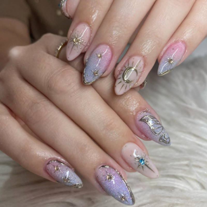 24pcs Gilded Starlight Stick o - огляд і ціна Nail Art Y2K