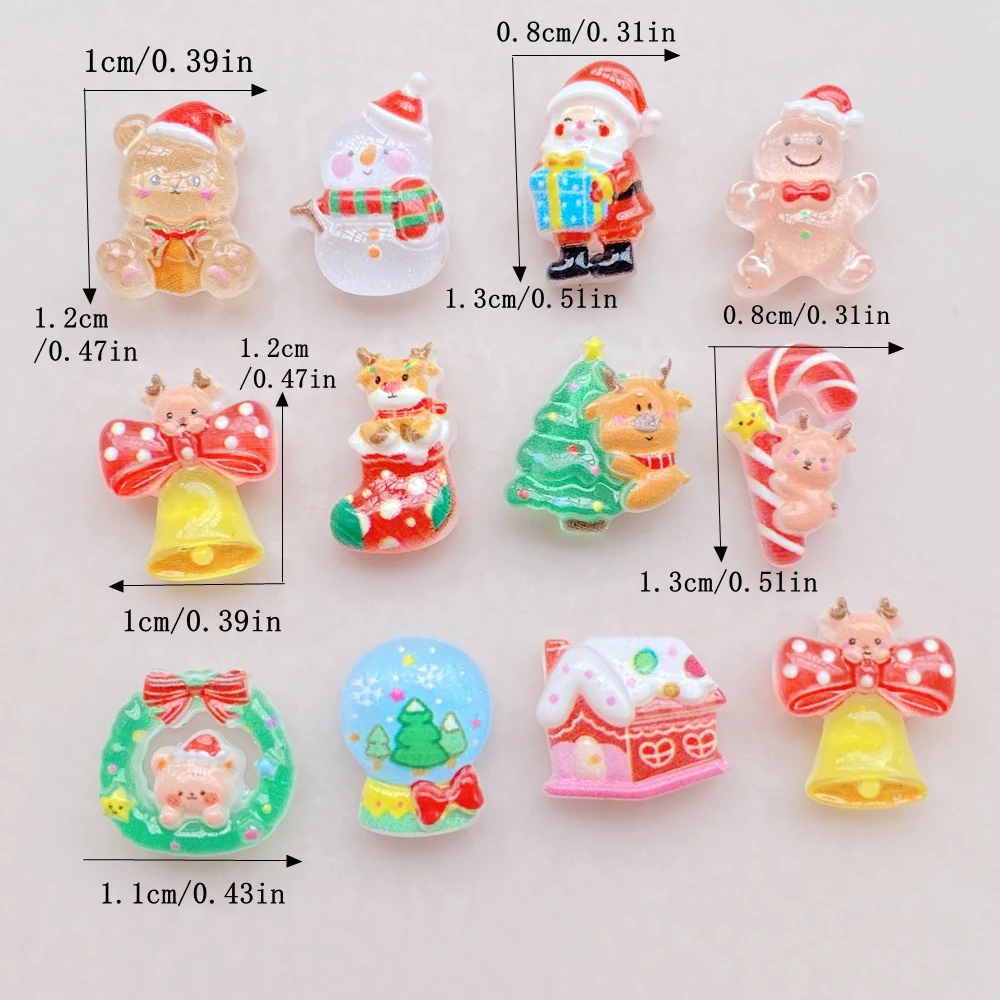50pcs Resin Mini Cartoon Chris - огляд і ціна Nail Art Xmas