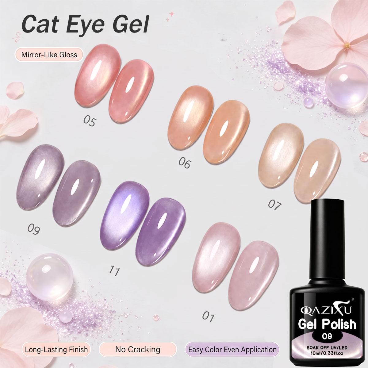 QAZIXU 1/3/6 Pcs Purple Nude C - огляд і ціна Nail Art Violet