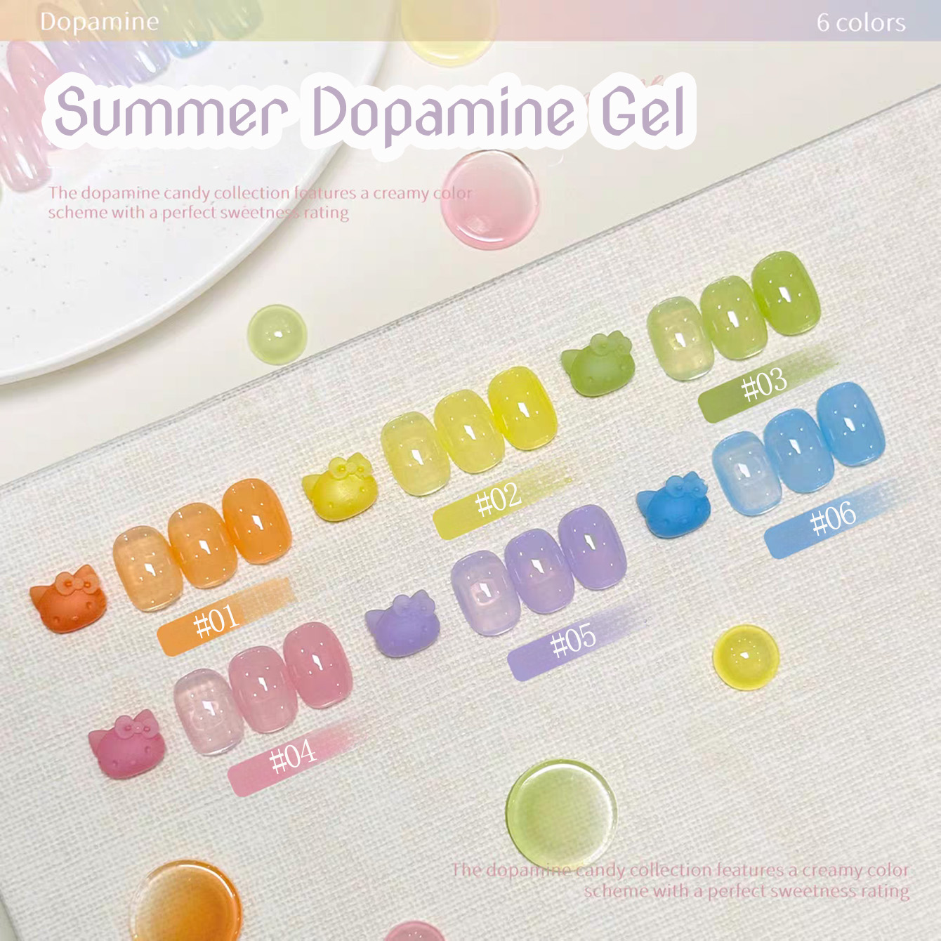 SHAKA 1-6pcs 2026 Summer Popul - огляд і ціна Nail Art Ice Blue