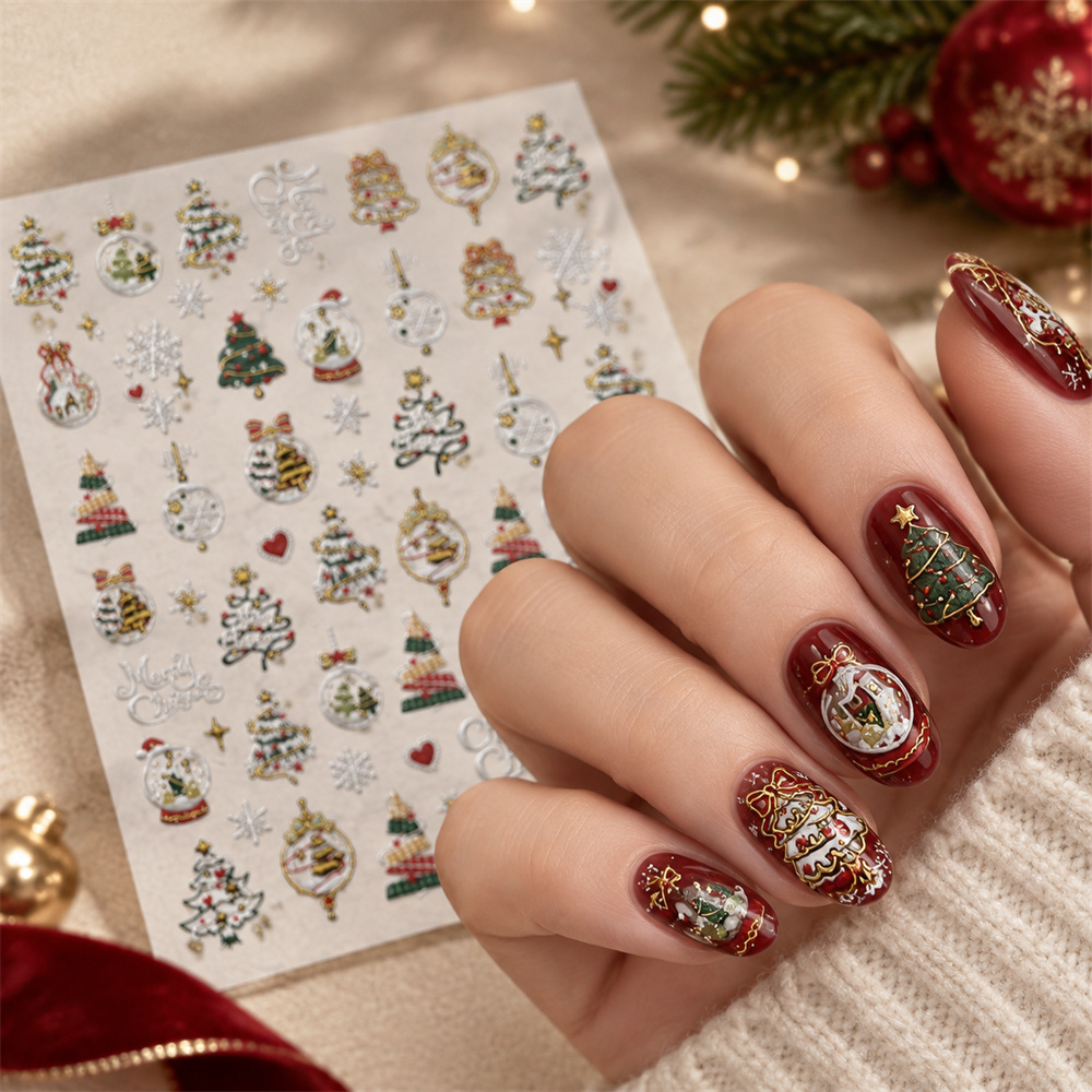 1Pc 5D Christmas Nail Art Stic - огляд і ціна Nail Art Xmas Tree