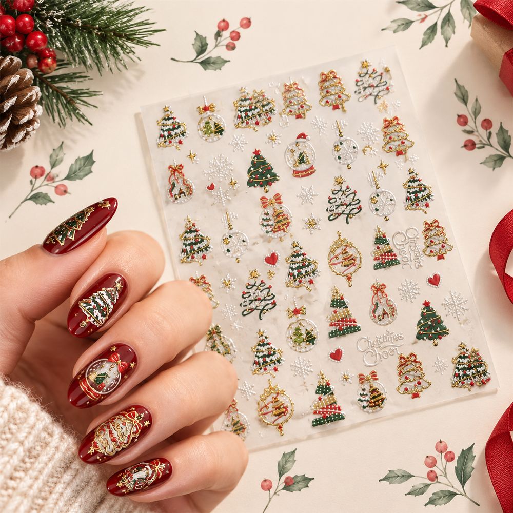 1Pc 5D Christmas Nail Art Stic - огляд і ціна Nail Art Xmas Tree