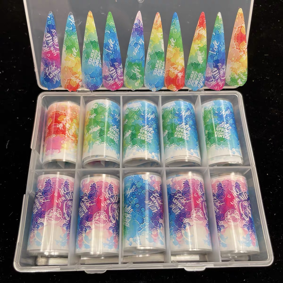 1 Box Multiflora Rose Nail Foi - огляд і ціна Nail Art Pinterest