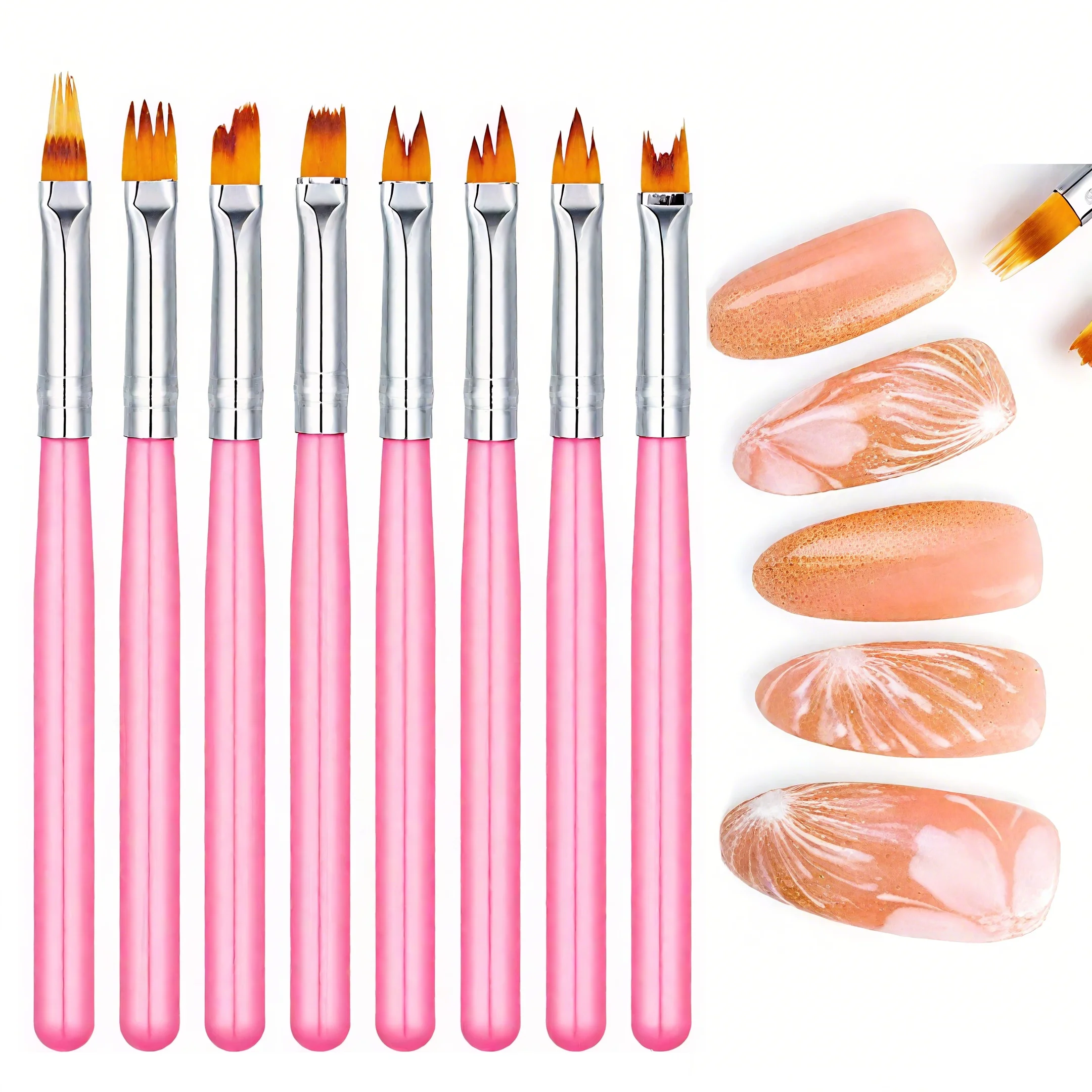 8-Piece Nail Art Brush Set – Z - огляд і ціна Nail Art Zig Zag