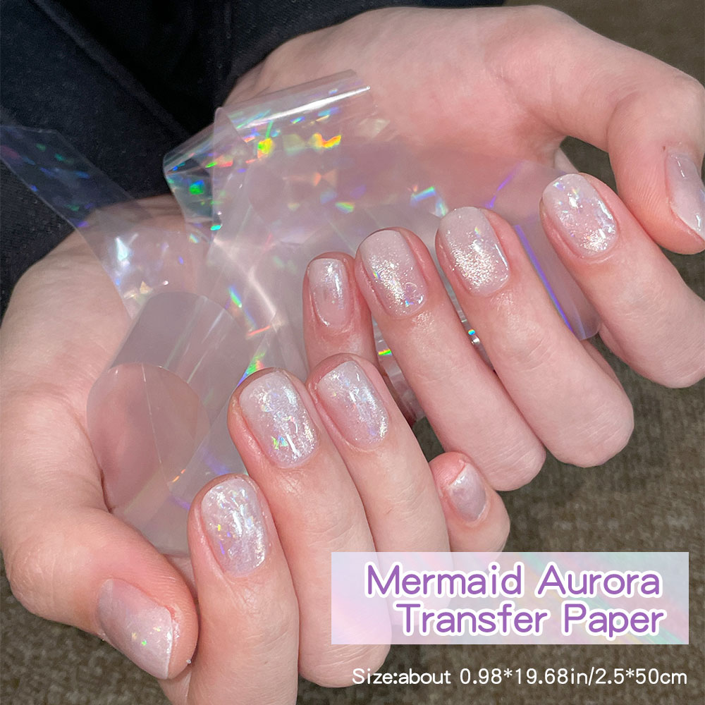 10 Rolls Iridescent Mermaid Au - огляд і ціна Nail Art Pinterest
