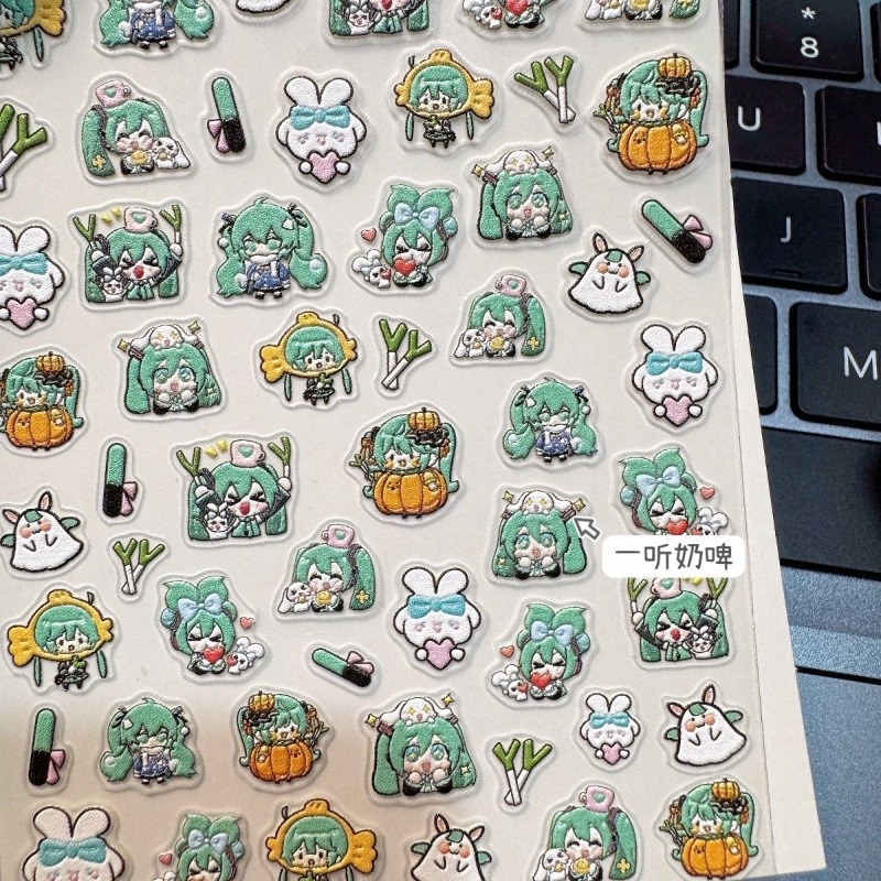 Cute Hatsune Miku Nail Sticker - огляд і ціна Nail Art Quotes