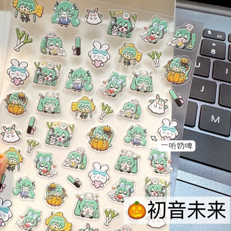 Cute Hatsune Miku Nail Sticker - огляд і ціна Nail Art Quotes
