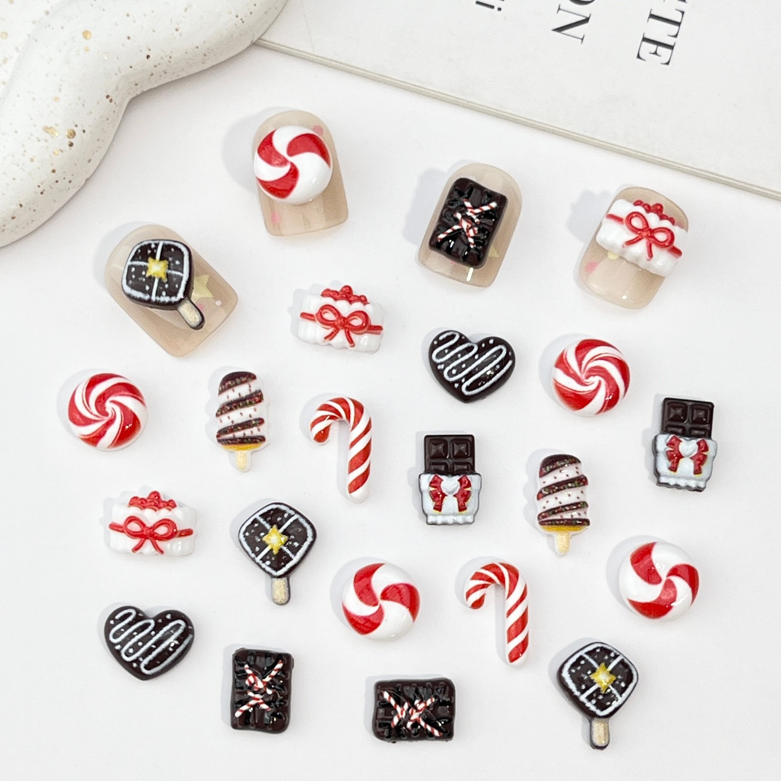 50pcs Resin Mini Christmas cho - огляд і ціна Nail Art Xmas