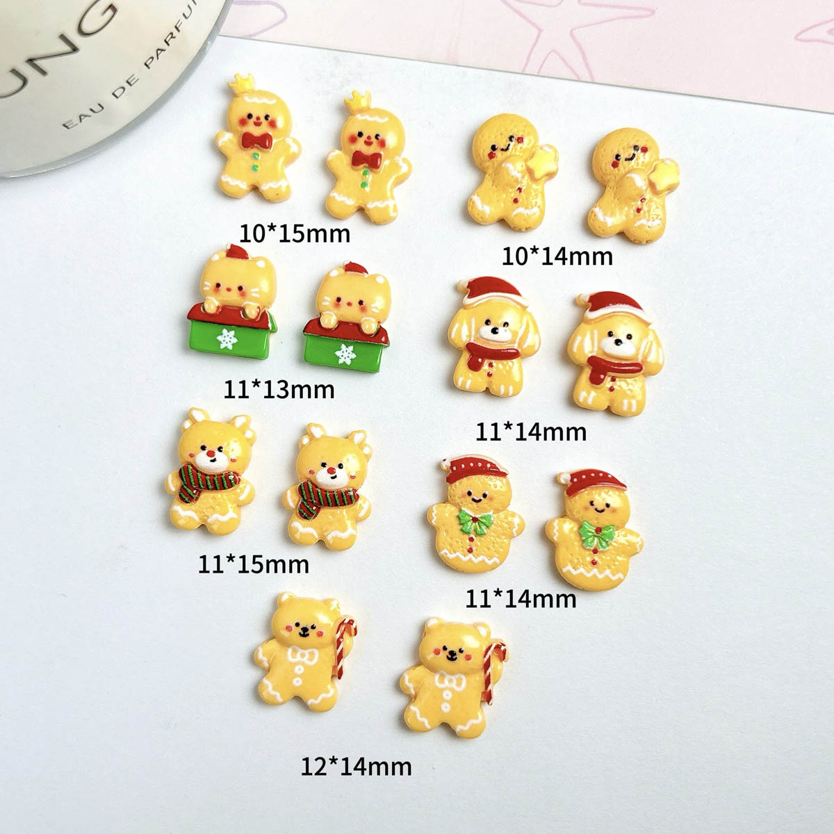 20PCS Kawaii Christmas Gingerb - огляд і ціна Nail Art Xmas